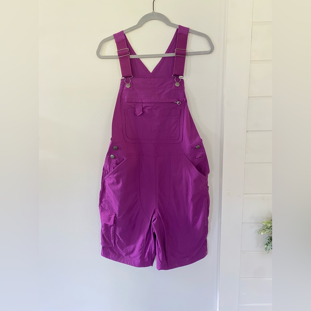 Duluth Trading Purple Short Overalls